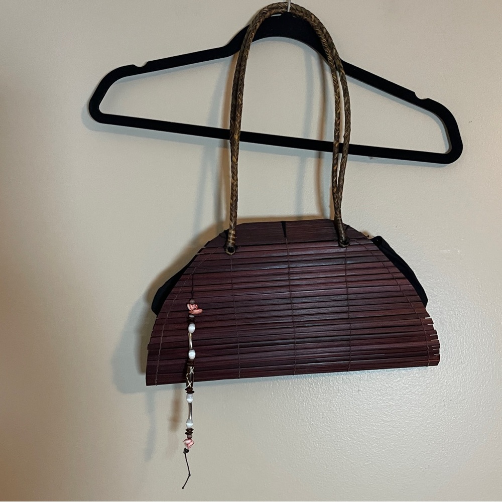 Wooden Purse Small Clutch Shoulder Bag